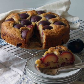 Raspberry-Plum Yogurt Cake - Recipe photo by sarah@strawberryplum