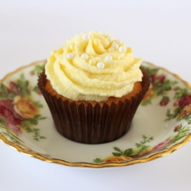 Lemon Cupcakes w White Choc Ganache - Recipe photo by CourtenayK