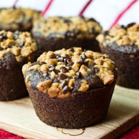 Reese's Chocolate Zucchini Muffins - Recipe photo by tastesoflizzyt