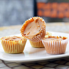 Mini Inside-Out Peanut Butter Cups - Recipe photo by wafoodie