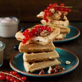 GF Vegan Nut Waffles - Recipe photo by Machandel