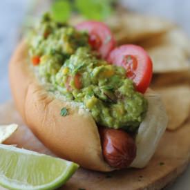 Guacamole Hot Dogs - Recipe photo by damndelicious