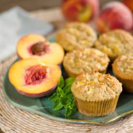 Fresh Peach Paleo Muffins - Recipe photo by Cook Eat Well