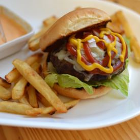 Pesto Cheeseburgers - Recipe photo by kitchen frolic