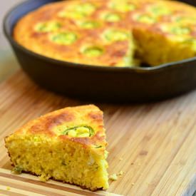 Jalapeno Skillet Cornbread - Recipe photo by onionringsandthings