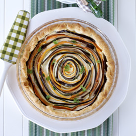 Spiral Vegetable Ricotta Pie - Recipe photo by Apron and Sneakers