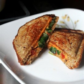 Grilled Cheese Tomato & Kale Sammy - Recipe photo by cicirose