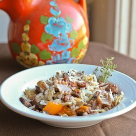 Pasta with Apples and Mushrooms - Recipe photo by LauraofTheSpicedLife
