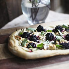 Blackberry Pear Herbed Pizza - Recipe photo by thewholefamilysfood