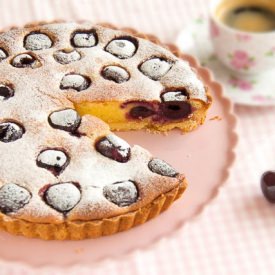 Cherry Frangipane Tart - Recipe photo by Carolines Blog