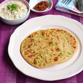 Capsicum Cheese Paratha - Recipe photo by Raks Kitchen