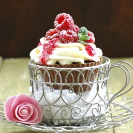 Chocolate & Raspberry Cream Cupcake - Recipe photo by My Golden Pear