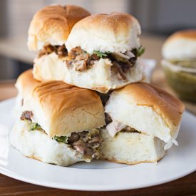 Slow-Roasted Pork Carnitas Sliders - Recipe photo by thecozyapron