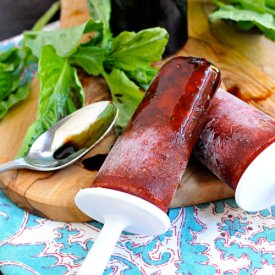 Strawberry Balsamic Ice Pops - Recipe photo by thepigandquill