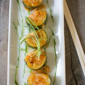 Chinese Shrimp Stuffed Zucchini - Recipe photo by nipponnin