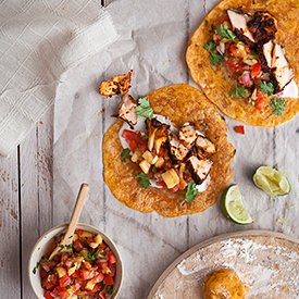 Salmon Tacos on Jalapeño Tortillas - Recipe photo by weeattogether