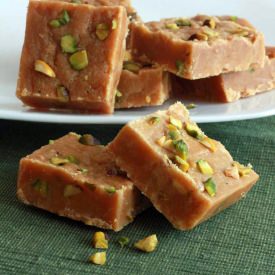 Pakistani Chickpea Pistachio Fudge - Recipe photo by daringgourmet