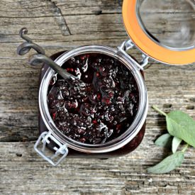 Blackberry Sage & Lime Freezer Jam - Recipe photo by PinchandSwirl