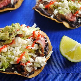 Flank Steak Tostadas - Recipe photo by foxeslovelemons