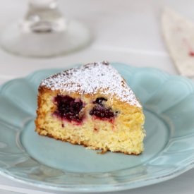 Blackberry Cornmeal Cake - Recipe photo by bakerita