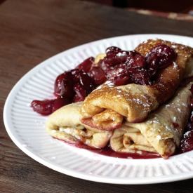 Cherry Blintz-Crepes - Recipe photo by FashionEdible