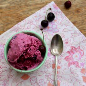 Creme Fraiche Black Cherry Icecream - Recipe photo by And Here We Are...