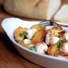 Peach Caprese Salad - Recipe photo by Circle B Kitchen