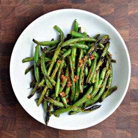 Grilled Green Beans with Cumin - Recipe photo by PinchandSwirl