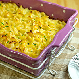 Three Cheese Noodle Pudding - Recipe photo by The Midnight Baker