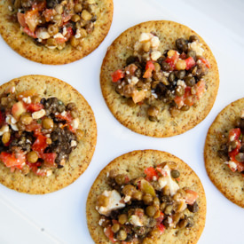 Lentil Brushetta Feta Dip - Recipe photo by Vegetarian Gastronomy