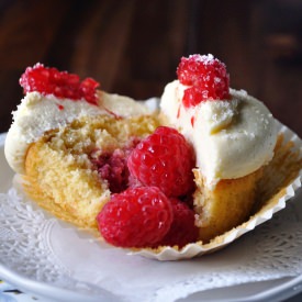 Raspberry & Bergamot Cupcake - Recipe photo by JuniperCakery