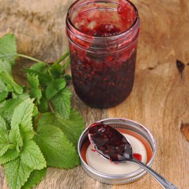 Raspberry Lemon Balm Jam - Recipe photo by maeghan21