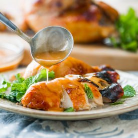 Sriracha Roast Chicken w/ Gravy - Recipe photo by White On Rice Couple