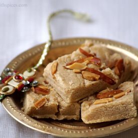 Rajgira Flour Burfi - Recipe photo by blend with spices