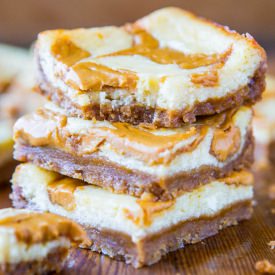 Peanut Butter Swirl Cheesecake Bars - Recipe photo by Averie