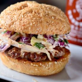 Garlic Pepper Pork Burgers - Recipe photo by LifesAmbrosia