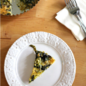 Rainbow Chard and Scallion Frittata - Recipe photo by thespeckledpalate