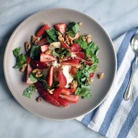 Strawberry, Burrata and Basil Salad - Recipe photo by Turntable Kitchen