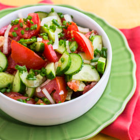 Cucumber and Tomato Salad - Recipe photo by NatashasKitchen.com