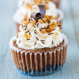 Nutella Cheesecake Cupcakes - Recipe photo by cooking classy