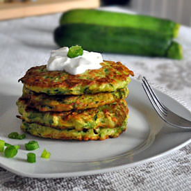 Zucchini Scallion Pancakes - Recipe photo by alenatrs
