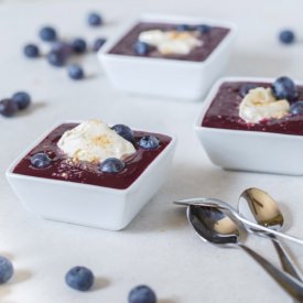 Blueberry Thyme Soup w/ Mascarpone - Recipe photo by sharedappetite