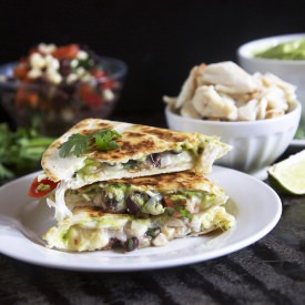 Lump Crab Avocado Quesadillas - Recipe photo by the pescetarian and the pig
