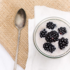 Blackberry Amaranth Porridge - Recipe photo by Savory Simple