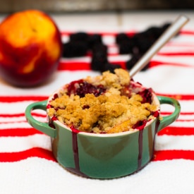 Blackberry Nectarine Crumble - Recipe photo by Cooking Madly