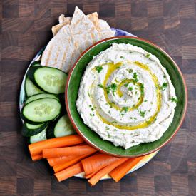 White Bean Hummus - Recipe photo by PinchandSwirl