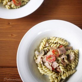 Creamy Avocado Dressing Pasta Salad - Recipe photo by delicacious