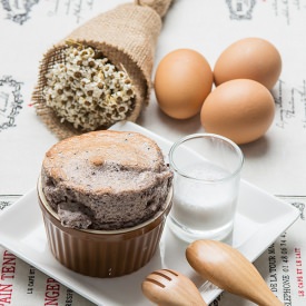 Black Glutinous Rice Souffle - Recipe photo by bicil