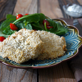 Cauliflower Cakes and Arugula Salad - Recipe photo by Unruly Bliss