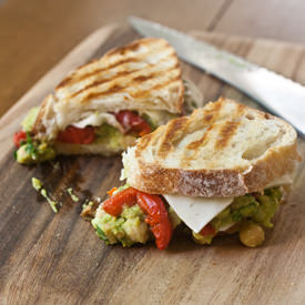 Smashed Chickpea & Avocado Panini - Recipe photo by PaniniKathy